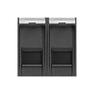 Розетка телефон компьютер RJ11 / RJ45 UTP 5e категории Bticino Living Light Air Антрацит (в сборе)