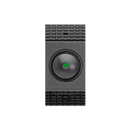 Светорегулятор поворотный 500 Вт на 1 модуль Bticino Living Light Air Антрацит (в сборе) 