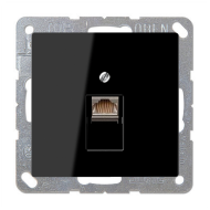 Розетка телефонная 1xRJ11 Jung LSplus Черный (в сборе) 