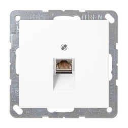 Розетка компьютерная 1xRJ45 UTP 6 категории Jung FDdesign Белый (в сборе) 