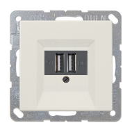 Розетка USB для зарядки устройств Jung LSplus Слоновая кость (в сборе) 