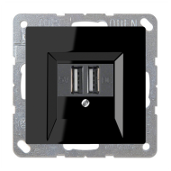 Розетка USB для зарядки устройств Jung LSplus Черный (в сборе) 