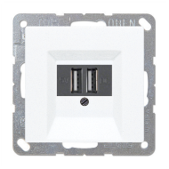 Розетка USB для зарядки устройств Jung LSplus Белый (в сборе) 