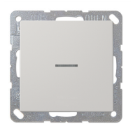 Выключатель одноклавишный с подсветкой Jung FDdesign Светло-серый (в сборе) 