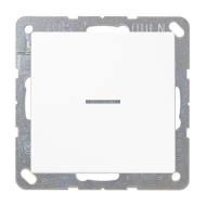 Выключатель одноклавишный с подсветкой Jung FDdesign Белый (в сборе) 