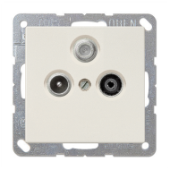 Розетка TV / SAT проходная Jung LSplus Слоновая кость (в сборе) 