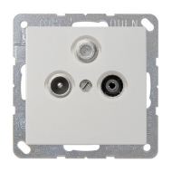 Розетка TV / SAT проходная Jung LSplus Светло-серый (в сборе) 