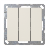 Выключатель трехклавишный Jung FDdesign Слоновая кость (в сборе) 