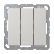 Выключатель трехклавишный Jung FDdesign Светло-серый (в сборе) 