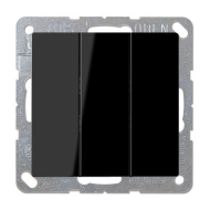 Выключатель трехклавишный Jung FDdesign Черный (в сборе) 