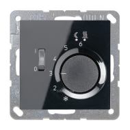 Терморегулятор для теплого пола с внешним датчиком Jung LSplus Черный (в сборе) 