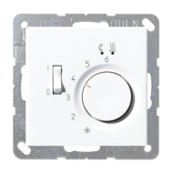 Терморегулятор для теплого пола с внешним датчиком Jung FDdesign Белый (в сборе) 