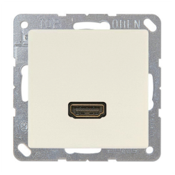 Розетка HDMI Jung Eco Profi Deco Слоновая кость (в сборе) 