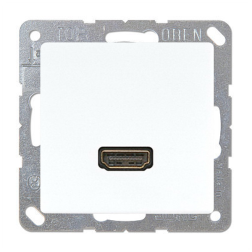 Розетка HDMI Jung Eco Profi Deco Белый (в сборе) 