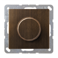 Светорегулятор поворотный 400 Вт Jung LSdesign Латунь Antik (в сборе) 