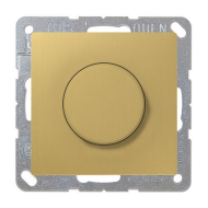 Светорегулятор поворотный 400 Вт Jung LSdesign Латунь Classic (в сборе) 