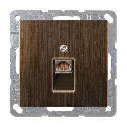 Розетка компьютерная 1xRJ45 UTP 6 категории Jung FDdesign Латунь Antik (в сборе) 