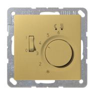 Терморегулятор для теплого пола с внешним датчиком Jung FDdesign Латунь Classic (в сборе) 