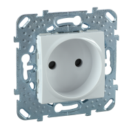 Розетка без заземления Schneider Electric Unica Quadro Белый (в сборе) 