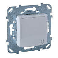 Розетка с заземлением и с крышкой Schneider Electric Unica Quadro Белый (в сборе) 