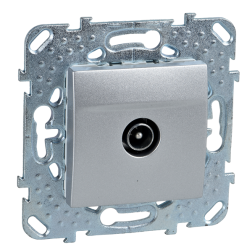 Розетка TV проходная Schneider Electric Unica Top Алюминий (в сборе) 