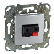 Розетка аккустическая Schneider Electric Unica Class Алюминий (в сборе) 