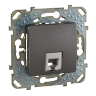 Розетка телефонная 1xRJ11 Schneider Electric Unica Top Графит (в сборе) 