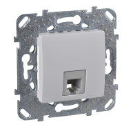 Розетка телефонная 1xRJ11 Schneider Electric Unica Белый (в сборе) 