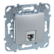 Розетка телефонная 1xRJ11 Schneider Electric Unica Top Алюминий (в сборе) 