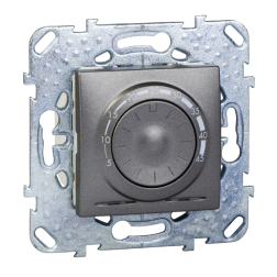 Терморегулятор для теплого пола с внешним датчиком Schneider Electric Unica Top Графит (в сборе) 