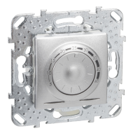 Терморегулятор для теплого пола с внешним датчиком Schneider Electric Unica Quadro Алюминий (в сборе) 