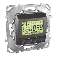 Терморегулятор электронный Schneider Electric Unica Top Графит (в сборе) 