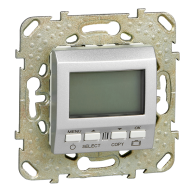 Терморегулятор электронный Schneider Electric Unica Quadro Алюминий (в сборе) 