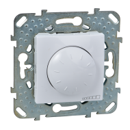 Светорегулятор поворотный 400 Вт Schneider Electric Unica Хамелеон Белый (в сборе) 