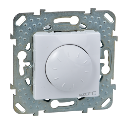 Светорегулятор поворотный 400 Вт Schneider Electric Unica Хамелеон Белый (в сборе) 