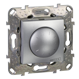 Светорегулятор поворотный 1000 Вт Schneider Electric Unica Top Алюминий (в сборе) 