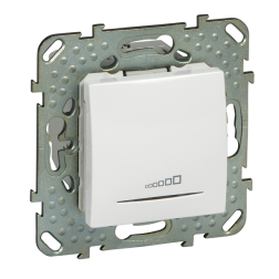 Светорегулятор кнопочный 400 Вт Schneider Electric Unica Quadro Белый (в сборе) 