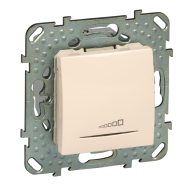 Светорегулятор кнопочный 400 Вт Schneider Electric Unica Quadro Слоновая кость (в сборе) (бежевый) 