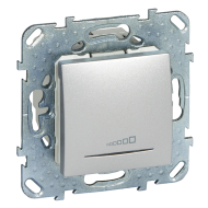 Светорегулятор кнопочный 400 Вт Schneider Electric Unica Class Алюминий (в сборе) 