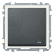 Розетка IP44 с заземлением и с крышкой Merten M-Elegance Антрацит (в сборе) 