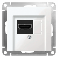 Розетка HDMI Merten M-Pure Полярно - белый (в сборе) 