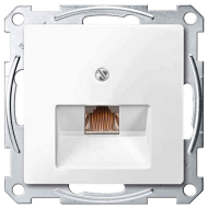 Розетка телефонная 1xRJ11 Merten M-Plan Полярно - белый (в сборе) 