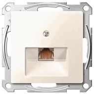 Розетка телефонная 1xRJ11 Merten M-Plan Бежевый (в сборе) 