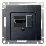 Розетка HDMI Merten M-Pure Антрацит (в сборе) 