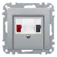 Розетка аккустическая Merten M-Plan Алюминий (в сборе) 