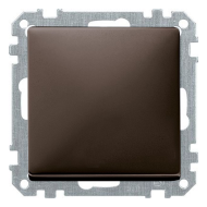 Выключатель одноклавишный Merten Antique Коричневый (в сборе) 