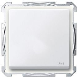 Выключатель IP44 Merten D-Life Белый лотос (в сборе) 