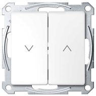 Выключатель для рольставней Merten D-Life Белый лотос (в сборе) 