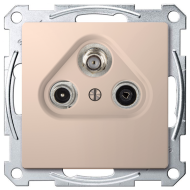 Розетка TV / SAT проходная Merten D-Life Шампань (в сборе) 