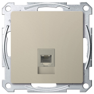 Розетка телефонная 1xRJ11 Merten D-Life Сахара (в сборе) 